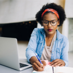 Woman looking at career choices